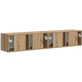 vidaXL TV stenska omara 2 pcs Oreh 60 x 31 x 29.5 cm Konstruiran les | Shoptok.si