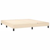  Krevet s oprugama i madracem krem 160x200 cm od tkanine | shoptok.hr