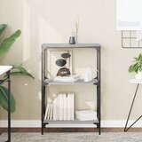 vidaXL Knjižna omara 3-nadstropna siva sonoma 59x35x90,5 cm in. les Cene
