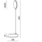  LED prigušiva punjiva stona lampa VISUA LED/5W/5V 3000-5000K bela | Eponuda.com