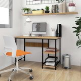  za računalo crni i hrast 105 x 55 x 72 cm MDF i metal | shoptok.hr