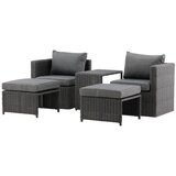 Venture Home Quad vrtni lounge set, crni Slike