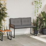  Drvena klupska klupa s jastukom Svijetlo siva 114 x 55 x 77 cm | shoptok.hr