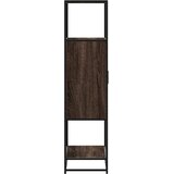  Visoka ploča smeđi hrast 68x35x139 cm Konstruirano drvo i metal | shoptok.hr