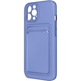 forcell Ovitek za iPhone 13 Pro z držalom za kartico, mehak silikon, - vijolicen, (20715096) Cene