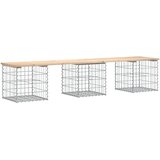  Vrtna klupa s gabionskim dizajnom 203x44x42 cm masivna borovina | shoptok.hr