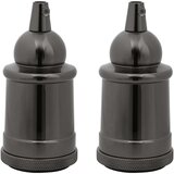  Grla za žarulje 2 kom sjajno crna E27 | shoptok.hr