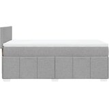  Okvir kreveta s oprugama i madrac svjetlosivi 90x200cm tkanina | shoptok.hr
