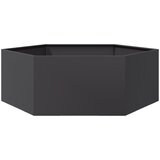  Vrtna sadilica crna šesterokutna 138 x 120 x 45 cm čelična | shoptok.hr
