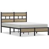 Maison Chic posteljni okvir - dvoposteljna postelja - zakonska postelja brez vzmetnice hrast 120x200 cm inženirski les-J11950, (21769671) | Shoptok.si