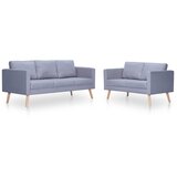  Set dvosjeda i trosjeda od tkanine svijetlosivi | shoptok.hr