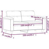  Dvosed svetlo siv 120 cm tkanina iz mikrovlaken, (20929144) | Shoptok.si