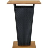 Poli 5-dijelni vrtni barski set od poliratana s jastucima crni | shoptok.hr
