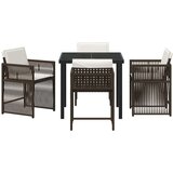 vidaXL komplet za jedilnico v vrtu 5 pcs rjava poli ratan | Shoptok.si
