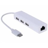 Fast Asia USB 3.1 Tip C na 3x USB 2.0 HUB + RJ45 | Eponuda.com