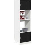 vidaXL Kuhinjska omarica Črn hrast Inženirski les 60 x 57 x 207 cm | Shoptok.si