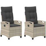  Vrtni Stol 2 pcs Svetlo siva in temno siva 56 x 60 x 112 cm, (5000285828) | Shoptok.si