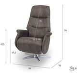 Furnhouse Rjava usnjena naslonjača Delta | Shoptok.si