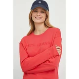 PepeJeans Bombažen pulover Hanna ženski, rdeča barva