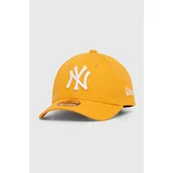 New Era Otroška bombažna bejzbolska kapa NEW YORK YANKEES oranžna barva