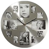 Nedis Ure Horloge CLWA003PH40 Circulaire Argenté avec Cadre Photo pisana Cene