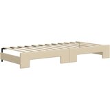  Dnevni krevet na razvlačenje krem 100 x 200 cm od tkanine | shoptok.hr