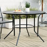 vidaXL Miza za teraso okrogla antracit Ø110x72,5 cm barvano jeklo | Shoptok.si