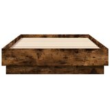  Okvir za krevet s LED svjetlima dimljena boja hrasta 90x200 cm | shoptok.hr