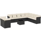  The Living Store Vrtna sedežna garnitura 11-delna z blazinami črn poli ratan - Vrtna Sedežna Garniture, (21463756) | Shoptok.si