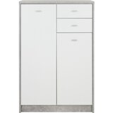 Mömax komoda 4-you new, siva, bela | Shoptok.si