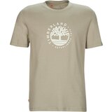 Timberland Majice s kratkimi rokavi SS Refibra Logo Graphic Tee Regular Bež | Shoptok.si
