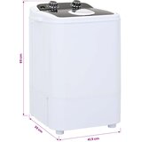 Mini perilica rublja s jednim kadom 4,6 kg Crna i bijela | shoptok.hr