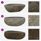  Umivaonik od riječnog kamena Svijetlo siva 45 x 35 x 15 cm | shoptok.hr