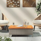  Vrtni stol sivi 70 x 70 x 25 cm od ratana i bagremovog drva | shoptok.hr