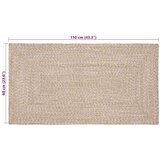 vidaXL Preproga Naravna in bela 60 x 110 cm Juta | Shoptok.si