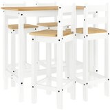  The Living Store Barska garnitura 5-delna bela trdna borovina - Barska Garnitura, (21448101) | Shoptok.si