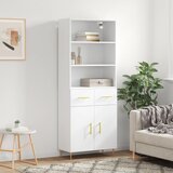 The Living Store Visoka omara bela 69,5x34x180 cm inženirski les - Visoka Omara, (21430787) Cene