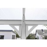 WESTMANN aluminijska nadstrešnica za automobile s ravnim krovom Helsinki bijela 15 m2 (3x5 m) | BRANDED IN GERMANY | shoptok.hr