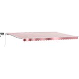  Skrovita tenda Crvena i bijela 500 × 350 cm Tkanina i čelik | Eponuda.com
