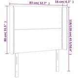  Uzglavlje s ušima tamnoplavo 83x16x118/128 cm baršunasto | shoptok.hr