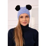 Kesi Cap with fleece 2 pompoms K291 blue | shoptok.hr