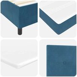 Box Postelja z vzmetnico z vzmetnico Temno modra 120 x 190 cm Žamet, (5000128354) | Shoptok.si