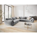 Mazzini Sofas Svijetlo siva baršunasti kutna garnitura Vanda – | shoptok.hr