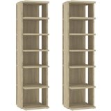 Maison Chic Omarica za obutev - Kopa za čevlje 2 kosa sonoma hrast 27,5x27x102 cm, (21778188) | Shoptok.si