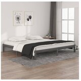  Okvir Za krevet od masivne borovine sivi 200 x 200 cm | shoptok.hr