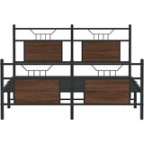  Posteljni okvir brez vzmetnice rjavi hrast 150x200 cm inž. les, (21829189) | Shoptok.si