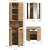 MID.YOU Kopalnica Z Umivalnikom Ice, Barva Hrasta, 3-Delna | Shoptok.si