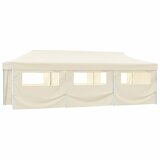  Sklopivi šator za zabave s 8 bočnih zidova 870x291x315 cm krem | Eponuda.com