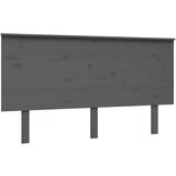 Maison Chic posteljno vzglavje - vzglavna omarica - nočna omarica sivo 144x6x82,5 cm trdna borovina, (21705493) Cene