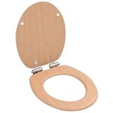 vidaXL Deska za WC školjko počasno zapiranje MDF dizajn bambusa Cene